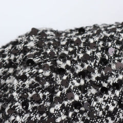 Cropped Salt-and-Pepper Tweed Button-Up Jacket