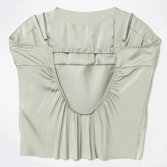 Elegant Green Satin Evening Dress