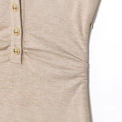 Casual Polo Collar Shirt Dress