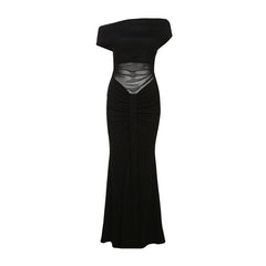 Mint Off - Shoulder Maxi Dress