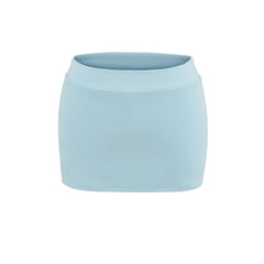 Light Blue High - Waist Mini Skirt