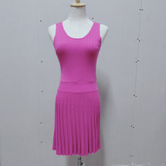 Casual Waist A-Line Knit Dress