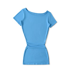 Sexy Asymmetric Blue Bodycon Dress