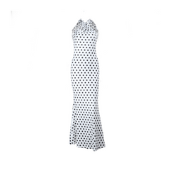 Polka Dot Halter Maxi Dress