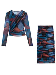 Abstract Illusion Print Layered Set