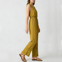 Golden Hour Lace Trim Jumpsuit