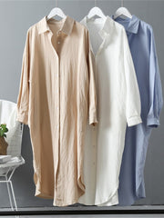 Minimalist Relaxed Longline Day Shirt Dress