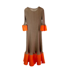 Elegant Contrast Color Maxi Dress