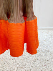 Elegant Contrast Color Maxi Dress