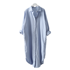 Minimalist Relaxed Longline Day Shirt Dress