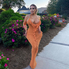 Floral Embellished Maxi Gown