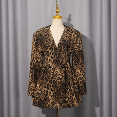 Cutout Waist Blazer Dress with Double-Breasted Detailing