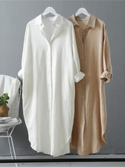 Minimalist Relaxed Longline Day Shirt Dress