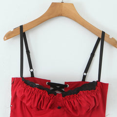 Sexy Red Button - Front Party Dress