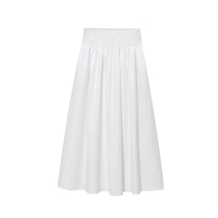 Chic White Flowy Skirt