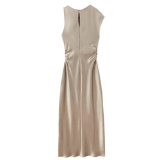 Elegant Asymmetric Ruched Gown