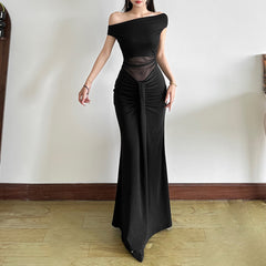 Mint Off - Shoulder Maxi Dress