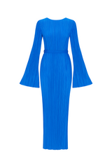 Modern Sculptural Flared Sleeves Dress
