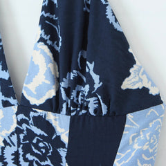 Navy Floral Halter Dress