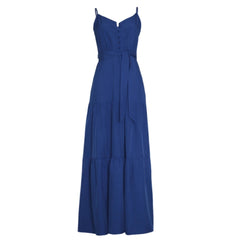 Blue Tiered Maxi Dress