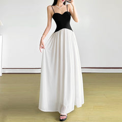 Chic Monochrome Two - Tone Dress