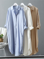 Minimalist Relaxed Longline Day Shirt Dress