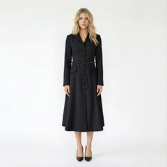 Slim Fit Long Sleeve Belted Trench Coat