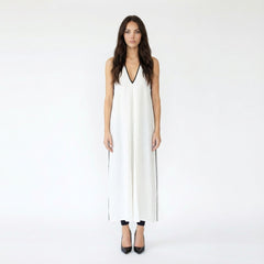 Elegant Long V-Neck Tunic