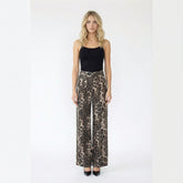 High-Waist Leopard Print Wide-Leg Trousers