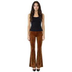 Glittering Velvet High-Rise Flare Pants