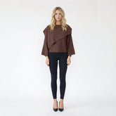 Draped Front Batwing Knit Sweater