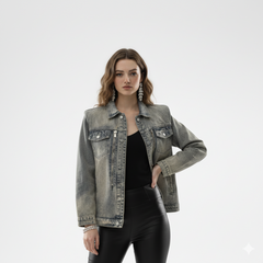 Vintage Washed Oversized Denim Jacket
