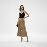 Minimalist Structured Wide-Leg Culottes
