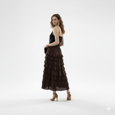 Tiered Cream Skirt
