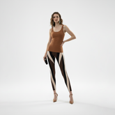 Twisted Stripe Contrast Sport Leggings