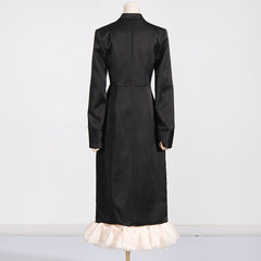 Black Embellished Long Blazer Dress