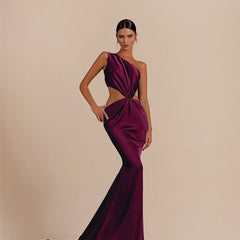 One - Shoulder Cut - Out Gown