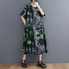 Personality Fashion Loose Short Sleeve Dress