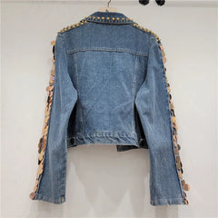 Sequins Rivet Denim Jacket