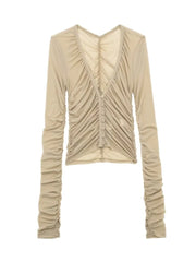 Minimalist Ruched Sculpted Long Sleeve