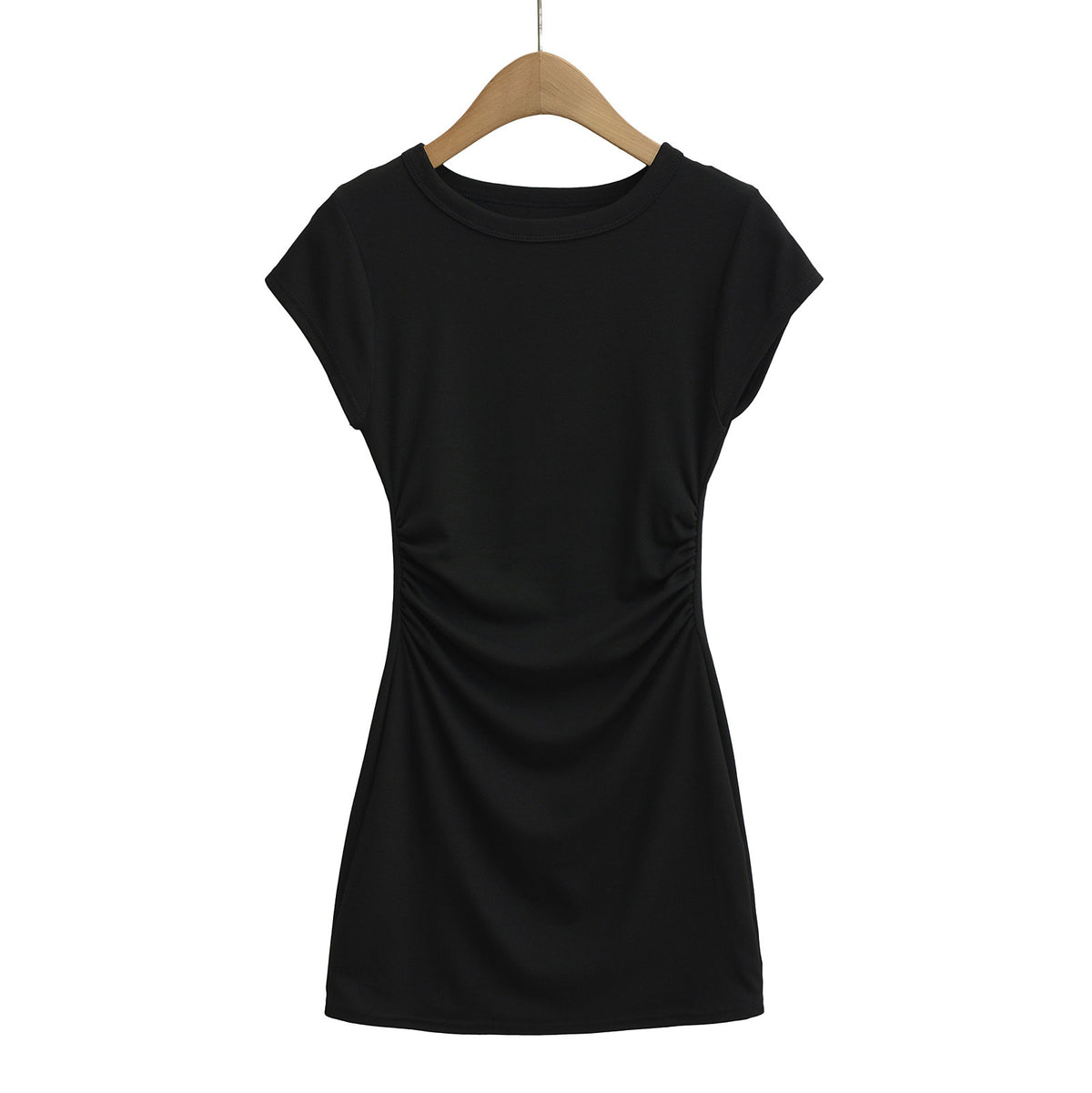 Chic Grey Ruched Bodycon Dress