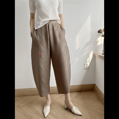 Minimalist Sculptural Pleated Pants