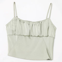 Elegant Green Satin Evening Dress