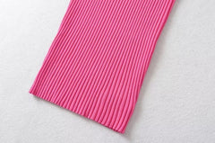 Elegant Spaghetti Strap Knit Bodycon Dress