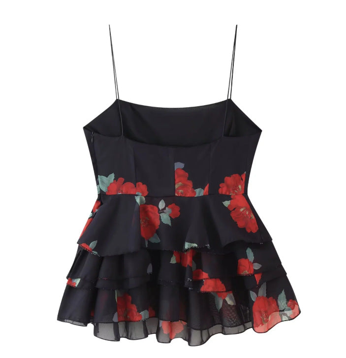 Floral Print Two-Piece Skirt Set