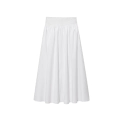 Chic White Flowy Skirt