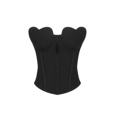 Black Sweetheart Neckline Sculpting Top