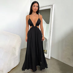 Cut - Out Strappy Evening Dress