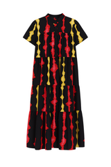 Bold Painterly Stripe Abstract Dress