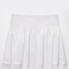 Chic White Flowy Skirt